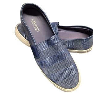 Ralph Lauren Women's Jinny Blue Women's Flat Slip On Shoes Size 9B